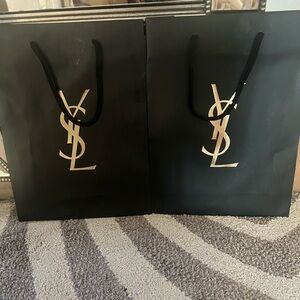 2 YSL Black Gift bags